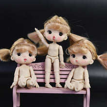Load image into Gallery viewer, OB11 Body Doll 3D Eyes 12CM Doll 12 Removable Joint Cute Expression Girl Nude BJD Semi-finished Toys Accessories Gift for Girls