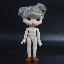 Load image into Gallery viewer, OB11 Body Doll 3D Eyes 12CM Doll 12 Removable Joint Cute Expression Girl Nude BJD Semi-finished Toys Accessories Gift for Girls