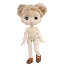 Load image into Gallery viewer, OB11 Body Doll 3D Eyes 12CM Doll 12 Removable Joint Cute Expression Girl Nude BJD Semi-finished Toys Accessories Gift for Girls