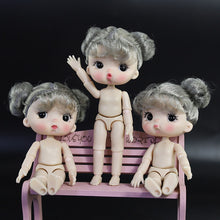 Load image into Gallery viewer, OB11 Body Doll 3D Eyes 12CM Doll 12 Removable Joint Cute Expression Girl Nude BJD Semi-finished Toys Accessories Gift for Girls