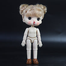 Load image into Gallery viewer, OB11 Body Doll 3D Eyes 12CM Doll 12 Removable Joint Cute Expression Girl Nude BJD Semi-finished Toys Accessories Gift for Girls