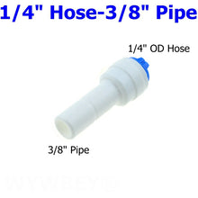 Load image into Gallery viewer, Reverse Osmosis 1/4 3/8 Hose Connection Quick Coupling 1/4 3/8 Stem L Straight Tee RO Water Aquarium Plastic Joint Pipe Fitting