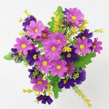 Load image into Gallery viewer, One Bouquet 7 Branch 28 Heads Cute Silk Daisy Artificial Decorative Flower DIY Wedding Flower Bouquet Home Room Table Decoration