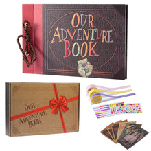 Load image into Gallery viewer, Our Adventure Book Scrapbook Handmade Gift Box Balloon DIY Travel Retro Vintage Kraft Memory Wedding Photo Album
