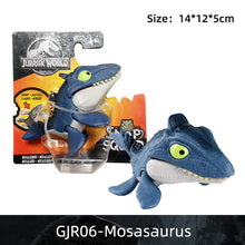 Load image into Gallery viewer, Original Mattel Jurassic World snap squad dinosaurs Indominus Rex Baryonyx Mosasauru bumy Ankylosaurus children's toys for boys