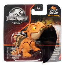 Load image into Gallery viewer, Original Mattel Jurassic World snap squad dinosaurs Indominus Rex Baryonyx Mosasauru bumy Ankylosaurus children's toys for boys