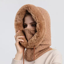 Load image into Gallery viewer, Outdoor Cycling Cap Ski Balaclava Winter Windproof Cap Men Women Hood Cap Cold Padded Plush Neck Warmer Hood Beanies