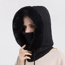 Load image into Gallery viewer, Outdoor Cycling Cap Ski Balaclava Winter Windproof Cap Men Women Hood Cap Cold Padded Plush Neck Warmer Hood Beanies