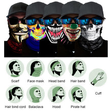 Load image into Gallery viewer, Outdoor Sports Seamless Bandanas Neck Gaiter Buffs Face Shield Motorcycle Cycling Balaclava Headband Mask Hiking Fishing Scarf