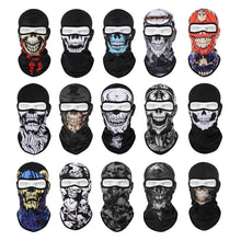 Load image into Gallery viewer, Outdoor Sunscreen Balaclava Motorcycle Skull Face Mask Quick-drying Breathable Cycling Wind Cap Ski Mask MTB Bicycle Headgear