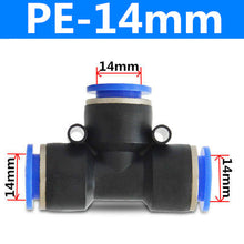 Load image into Gallery viewer, PE Air Connectors 4mm 6mm 8mm 10 12MM Pneumatic Fitting Quick Connect Slip Lock Tee 3Way Plastic Pipe Water Hose Tube Connector