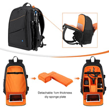 Load image into Gallery viewer, PULUZ Outdoor Portable Waterproof Scratch-proof Dual Shoulders Backpack Camera Bag Digital DSLR Photo Video Bag, laptop backpack