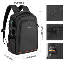 Load image into Gallery viewer, PULUZ Outdoor Portable Waterproof Scratch-proof Dual Shoulders Backpack Camera Bag Digital DSLR Photo Video Bag, laptop backpack