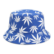 Load image into Gallery viewer, Panama Leaf Print Bucket Hat Hip Hop Fisherman Hat Men Women Outdoor Summer Casual Cotton Bob chapeau Visor Bucket Cap