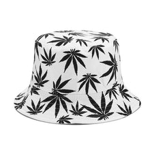 Load image into Gallery viewer, Panama Leaf Print Bucket Hat Hip Hop Fisherman Hat Men Women Outdoor Summer Casual Cotton Bob chapeau Visor Bucket Cap