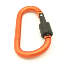 Load image into Gallery viewer, 2pcs 8cm Aluminum Carabiner Chain Clip Rotary Lock D Ring Buckle key Ring Camping Mountain Snap Hook Outdoor Travel Kit