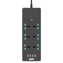 Load image into Gallery viewer, PC Power Strip Multi Plug with 5 AC Outlets QC3.0 18W 3 USB Fast Charging Ports Socket Adapter US UK EU AU Timer Power Socket