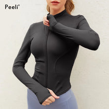 Load image into Gallery viewer, Yoga Shirt Gym Top Active wear Running Coats Workout Clothes Woman