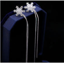 Load image into Gallery viewer, Personality elegant Prevent Allergy snowflake Fashion Stud Earrings High Quality exquisite Long Tassel Earrings Fashion Simple
