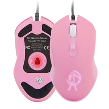 Load image into Gallery viewer, Gaming Computer Wired Mause Mute Pretty Backlit Colorful Mice 3200DPI For Girl Women Gift PC Game