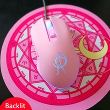Load image into Gallery viewer, Gaming Computer Wired Mause Mute Pretty Backlit Colorful Mice 3200DPI For Girl Women Gift PC Game