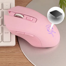 Load image into Gallery viewer, Pink Silent LED Optical Game Mice 1600DPI 2.4G USB Wireless Mouse for PC Laptop 667C