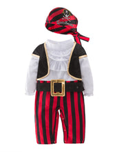 Load image into Gallery viewer, Pirate Captain Cosplay Costume Baby Romper Boys Bodysuits Christmas Fancy Clothes Halloween Costumes Kids Children Jumpsuits