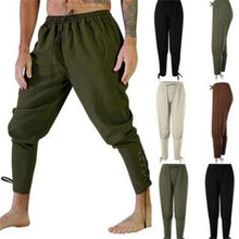 Load image into Gallery viewer, Pirate Pants for Men Viking Cosplay Renaissance Medieval Gothic Pants Pirate Costume Trouser Men