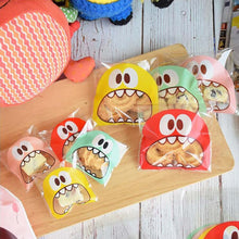 Load image into Gallery viewer, Plastic Big Teech Mouth Sweets and Candy Food Bag Cookie Easter Candy Gift Packaging Birthday Treats Bags Party decoration bag