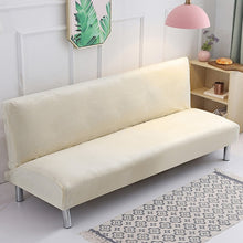 Load image into Gallery viewer, Plush fabric Fold Armless Sofa Bed Cover Folding seat slipcover Thicker covers Bench Couch Protector Elastic Futon Cover winter