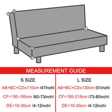 Load image into Gallery viewer, Plush fabric Fold Armless Sofa Bed Cover Folding seat slipcover Thicker covers Bench Couch Protector Elastic Futon Cover winter