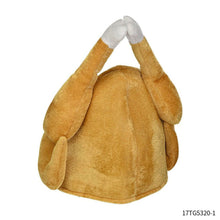 Load image into Gallery viewer, Plush Roasted Turkey Hats Spooktacular Creations Decor Hat Cooked Chicken Bird Secret For Thanksgiving Costume Dress Up Party