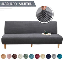 Load image into Gallery viewer, 15 Colors Polar fleece Fabric Armless Sofa Bed Cover Without Armrest Stretch Slipcover Folding Furniture Decoration Bench Covers