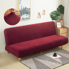 Load image into Gallery viewer, Armless Sofa Bed Cover Polar fleece Without Armrest Printed Covers Stretch Slipcover Folding Furniture Decoration Bench Covers