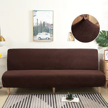 Load image into Gallery viewer, 15 Color Polar Fleece Sofa Bed Cover Armless Foldding Couch Bench Slipcover Sofa Bed Covers X/Z/D Size For Home Hotel