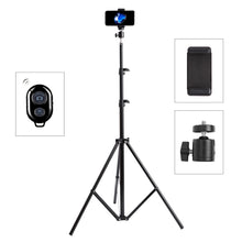 Load image into Gallery viewer, Portable 160cm 200cm Selfie Strong Photo Tripod Stand For Mobile Phone Digital Camera Ring lamp With Bluetooth Remote