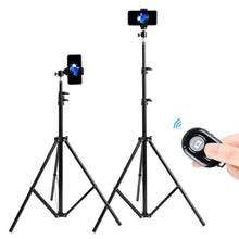 Load image into Gallery viewer, Portable 160cm 200cm Selfie Strong Photo Tripod Stand For Mobile Phone Digital Camera Ring lamp With Bluetooth Remote