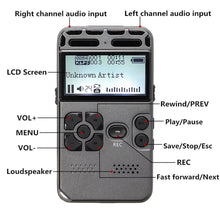 Load image into Gallery viewer, Portable HD Studio Digital Audio Sound Voice Recorder Dictaphone WAV MP3 Player Recording Pen 35h Noise Reduction