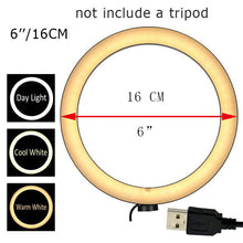 Load image into Gallery viewer, Portable Selfie Ringlight Adjustable Tripod Remote Photography Lighting Phone Photo Led Ring Fill Light Lamp Youtube FIll