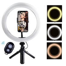Load image into Gallery viewer, Portable Selfie Ringlight Adjustable Tripod Remote Photography Lighting Phone Photo Led Ring Fill Light Lamp Youtube FIll