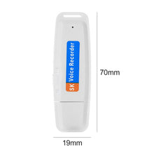 Load image into Gallery viewer, Professional Rechargeable U-Disk Portable USB Digital Audio Voice Recorder Mini Dictaphone Activated Recorder Up to 32GB