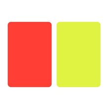 Load image into Gallery viewer, Professional Football Red And Yellow Cards Record Soccer Games Referee Tool Equipment For Soccer Match Accessory (2pcs)