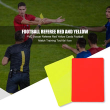 Load image into Gallery viewer, Professional Football Red And Yellow Cards Record Soccer Games Referee Tool Equipment For Soccer Match Accessory (2pcs)