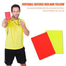 Load image into Gallery viewer, Professional Football Red And Yellow Cards Record Soccer Games Referee Tool Equipment For Soccer Match Accessory (2pcs)