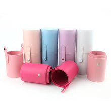 Load image into Gallery viewer, PU Leather Makeup Storage Holder Cosmetic Cup Case Box for Makeup Brush Pen