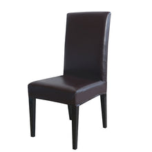 Load image into Gallery viewer, PU Leather Chair Cover Spandex Waterproof Oilproof Chair Cover Stretch Kitchen Seat Case Banquet Hotel Cover housse de chaise