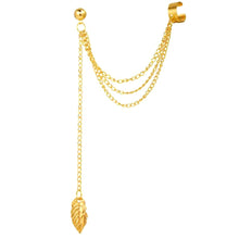 Load image into Gallery viewer, Punk Rock Pin Bead Chain Earring Unisex Long Pendant Ear Bone Clip Earrings Cool Egirl Woman's Men Party Jewelry 1PC