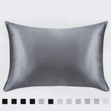 Load image into Gallery viewer, Pure Emulation Silk Satin Pillowcase Comfortable Smooth Pillow Case Bedding Pillow Cover White Grey Khaki Pink Sliver 50x66cm