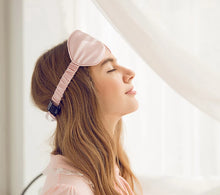 Load image into Gallery viewer, Pure Natural Mulberry Silk Sleep Rest Eye Mask Padded Shade Cover 19 Momme Travel Relax Normal Eyeshade Blindfolds