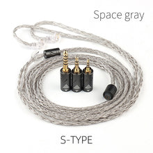 Load image into Gallery viewer, Q1 MAX 16 Stand 352 Cores Earphones Upgrade Cable 3 in 1 Silver Plated MMCX QDC KZ C Pin for QKZ HBB ZXT AS16 PRO ZSN PRO X